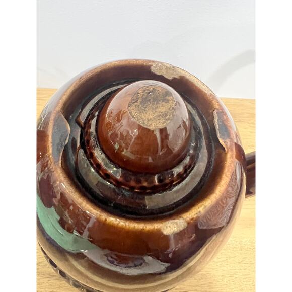 Vintage Brown Ceramic Tea Pot, No Maker Mark, Maybe Bennington?? - Picture 4 of 14